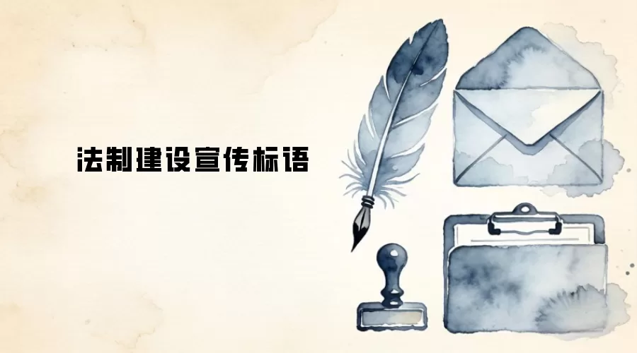 法制建设宣传标语