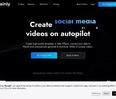 Plainly AI-自动化创作数据驱动的精彩视频