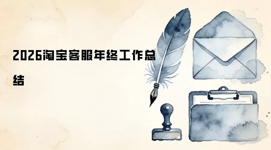 2026淘宝客服年终工作总结