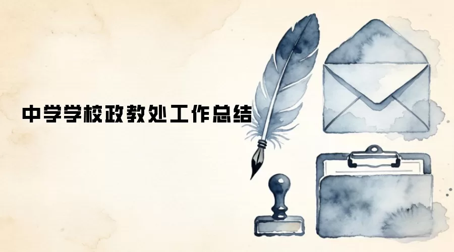 中学学校政教处工作总结