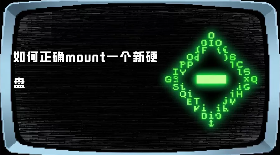 如何正确mount一个新硬盘