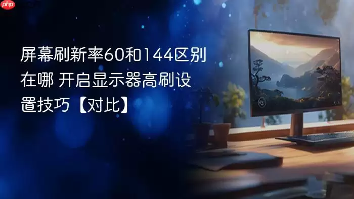 屏幕刷新率60和144区别在哪 开启显示器高刷设置技巧【对比】