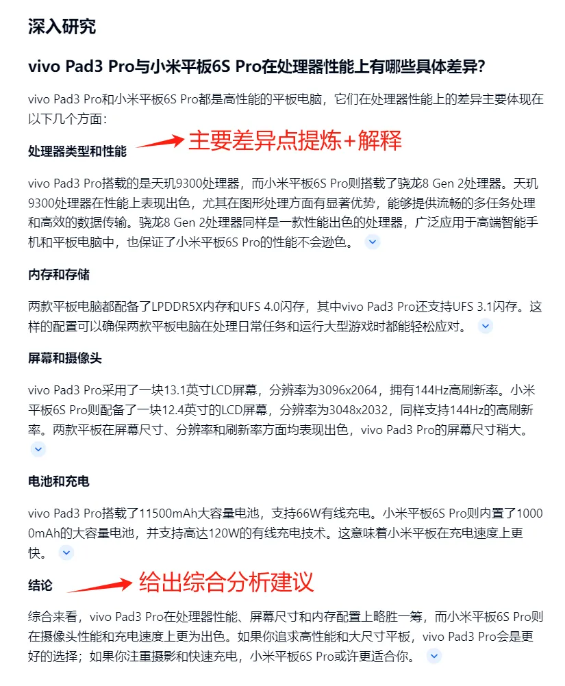 购物少花冤枉钱，用天宫AI生成产品对比表格，选谁一目了然！