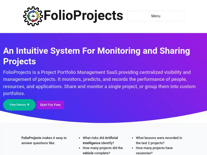 FolioProjects : 监控和分享项目的直观系统