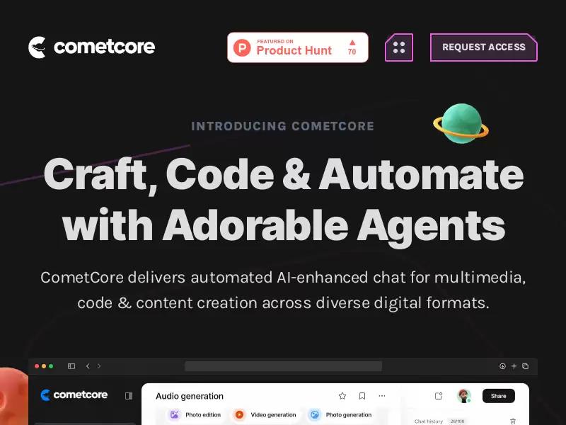 CometCore AI : AI助手，创造、编码和自动化