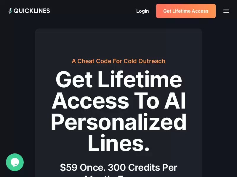 Quicklines : AI冷启动助手，个性化冷邮件首句