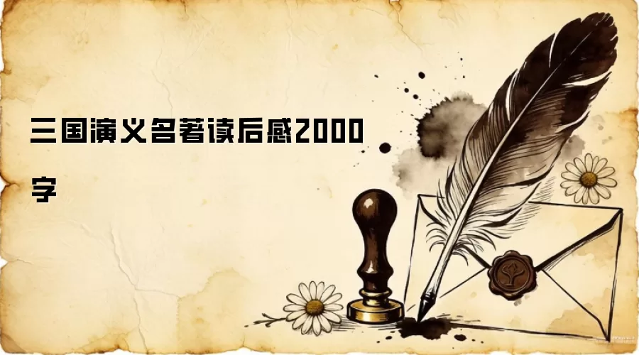 三国演义名著读后感2000字