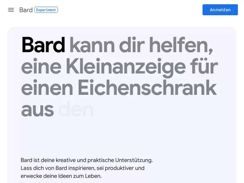 Google brad : Bard是一个AI实验，由Google开发