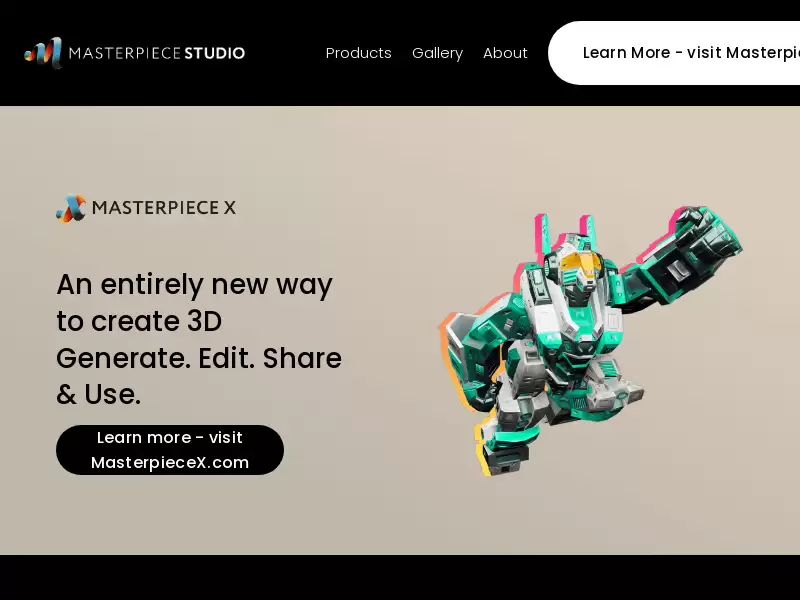 Masterpiece Studio : 让3D设计变得轻松 - 创造、编辑、发布