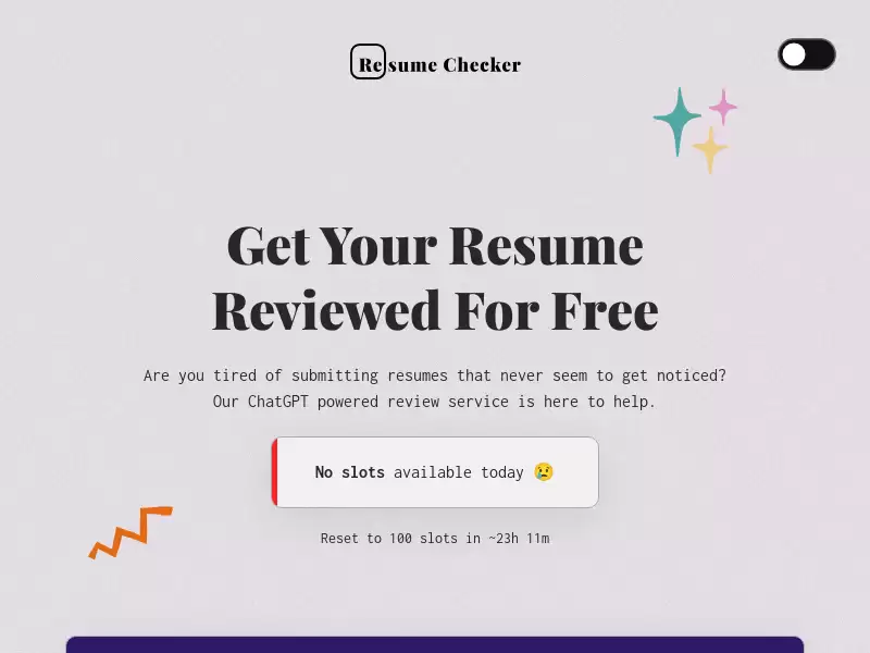 AI Resume Checker : AI智能简历检查器，让你的简历脱颖而出！