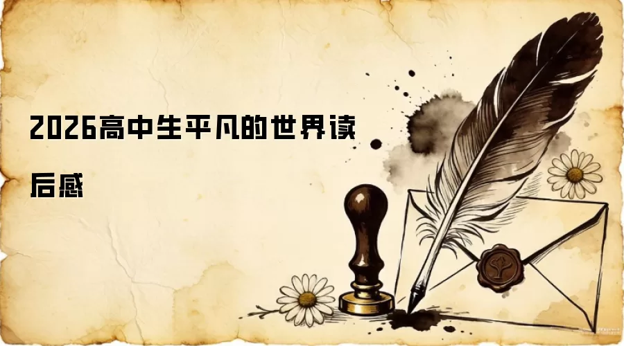 2026高中生平凡的世界读后感