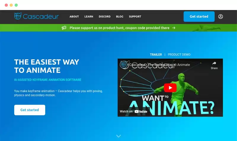 Cascadeur：基于人工智能技术的AI辅助动画制作K帧软件