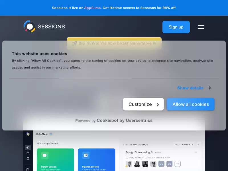 Sessions : 一站式专业会议、工作坊和网络研讨会平台
