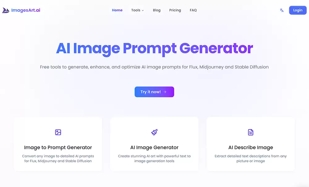 ImagesArt.ai-免费AI图像提示词生成与图像创作平台