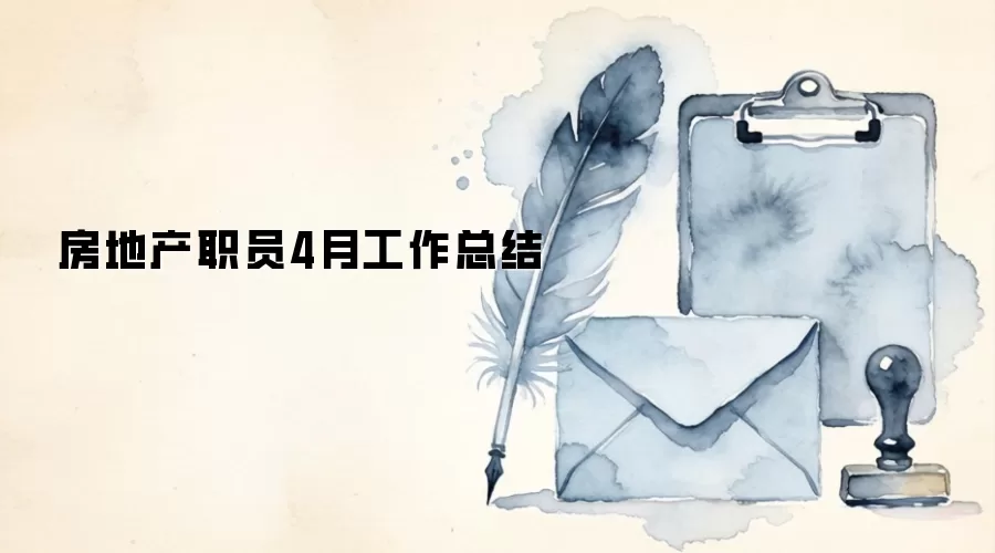 房地产职员4月工作总结