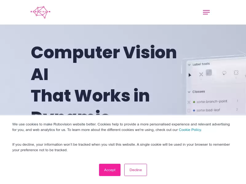 Robovision.ai : 计算机视觉AI平台