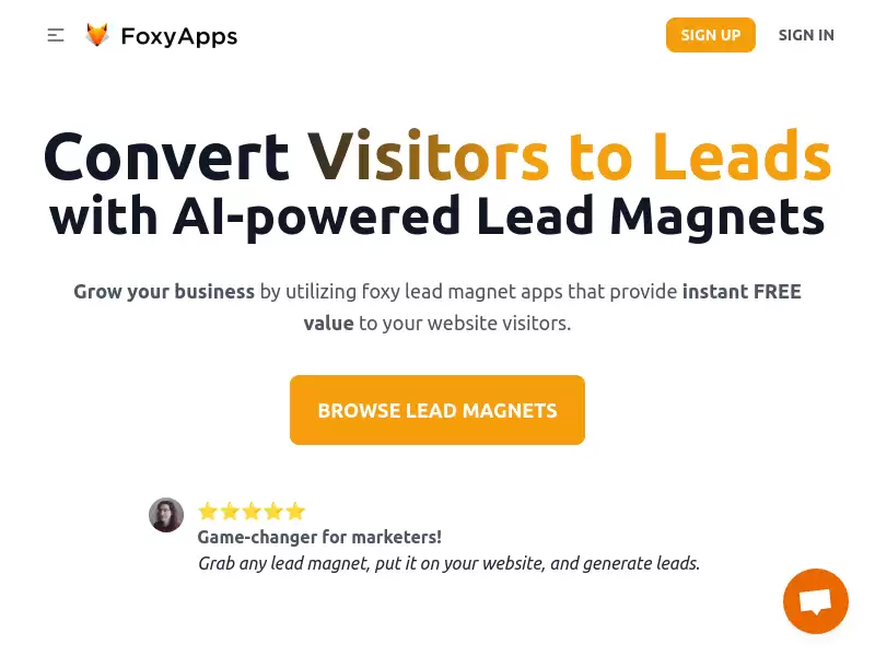 FoxyApps : AI-Powered Apps for Lead Generation