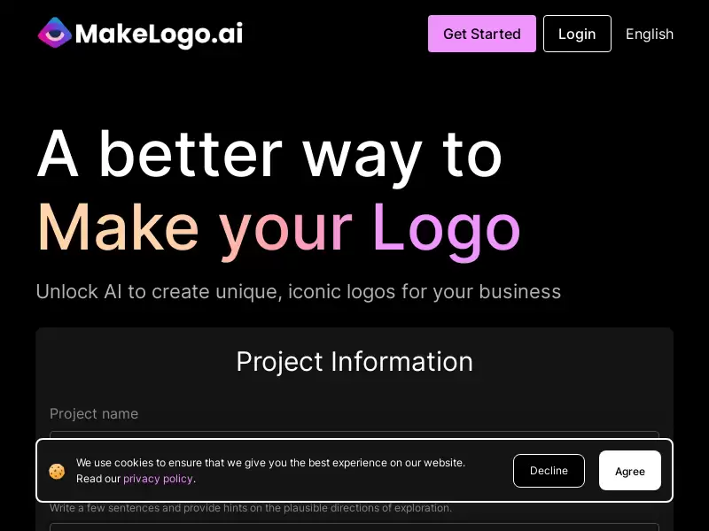 Make Logo AI : AI生成独特标志，仅用时几分钟