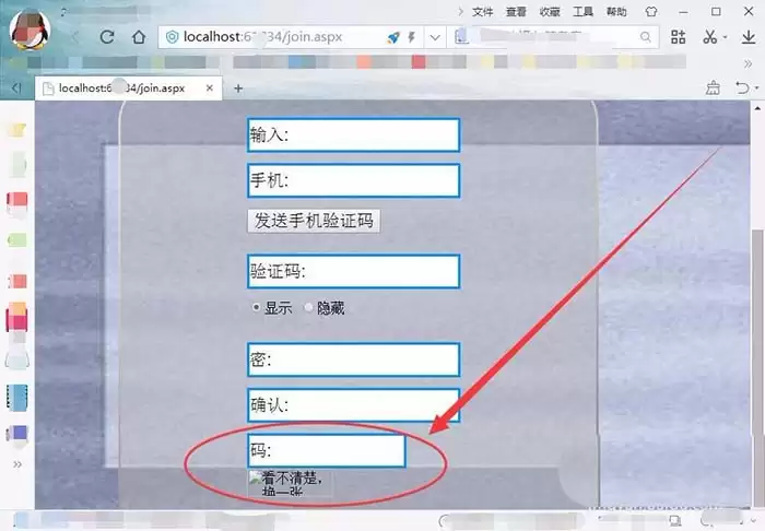 VisualStudio网页怎么插入验证码标签