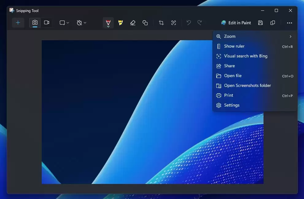 Windows 11 截图工具隐藏 Bing 搜索特性