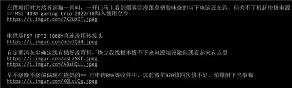 一只猫及时发现RTX 4090显卡烧毁冒烟：救了主人一命！
