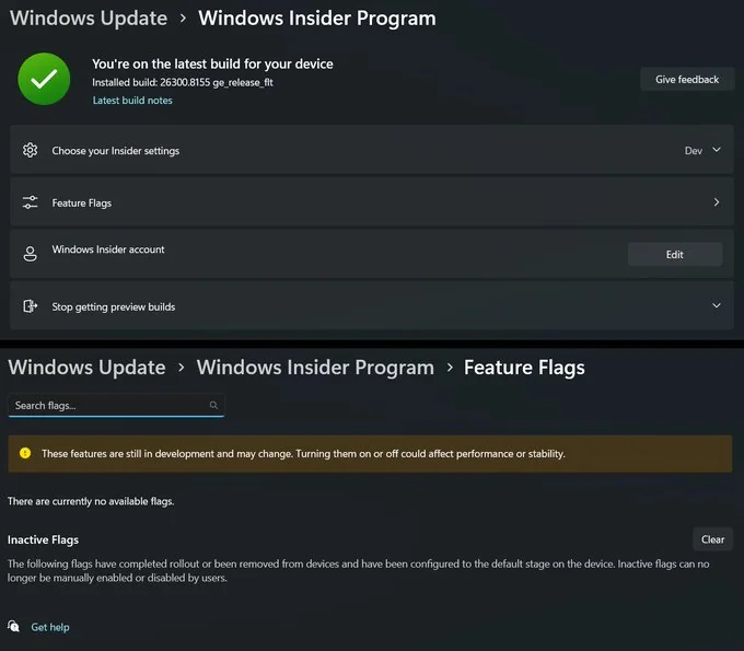 微软 Win11 将引入“功能标志”页面，用户可手动开关系统新功能