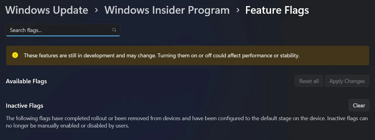 微软 Win11 将引入“功能标志”页面，用户可手动开关系统新功能