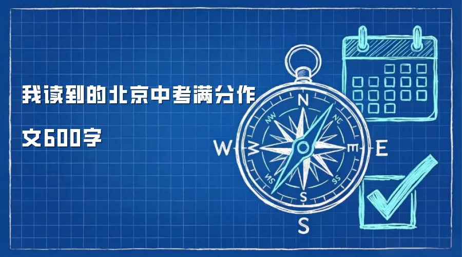 我读到的北京中考满分作文600字
