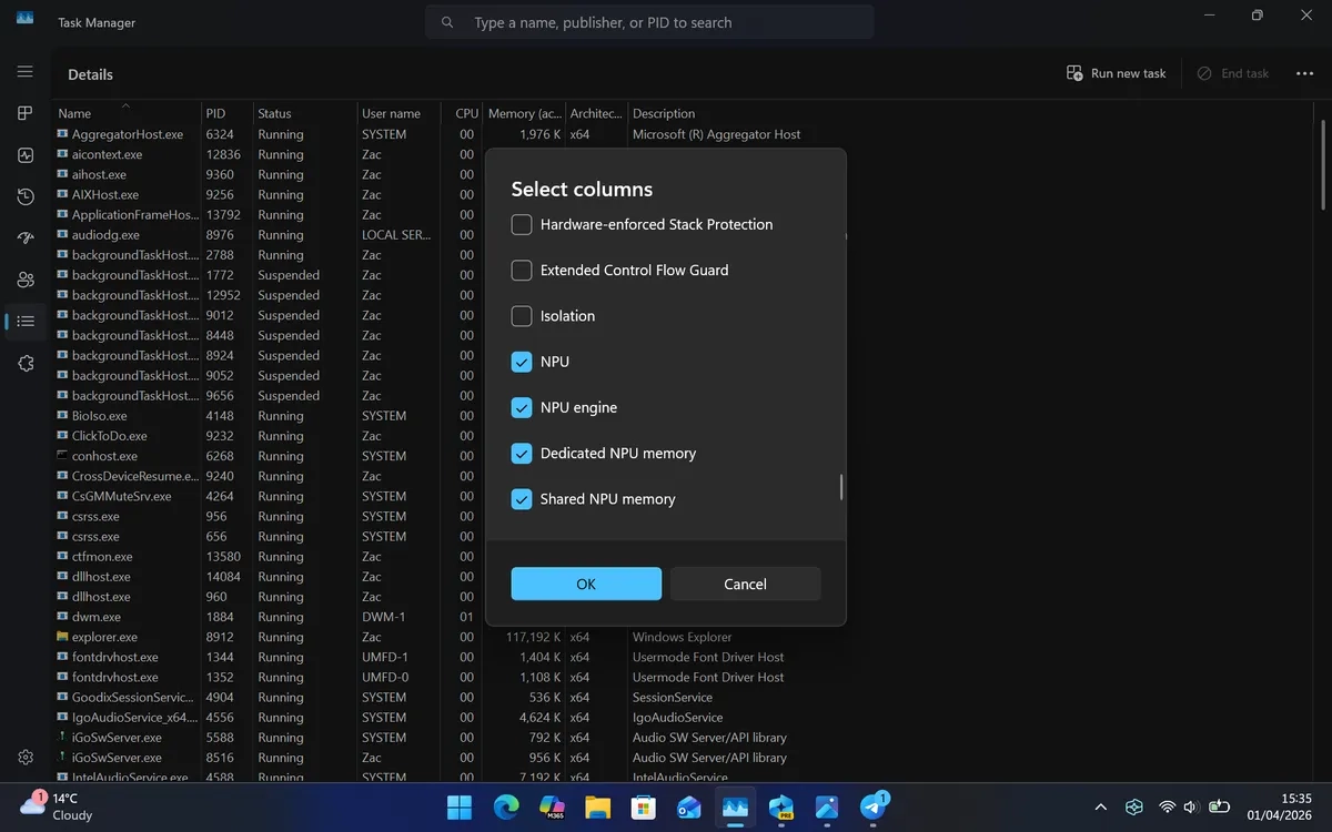 微软 Win11 预览版升级任务管理器：全面监控 NPU 资源，摸清 AI 应用底细
