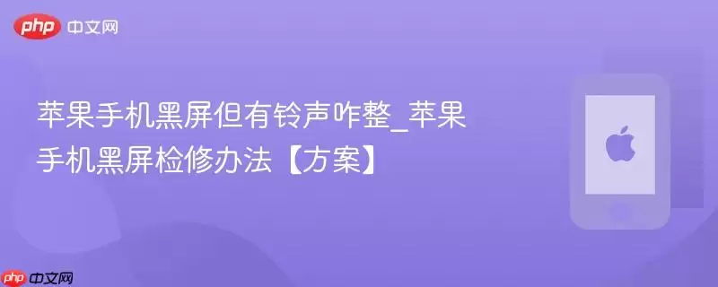 苹果手机黑屏但有铃声咋整_苹果手机黑屏检修办法【方案】