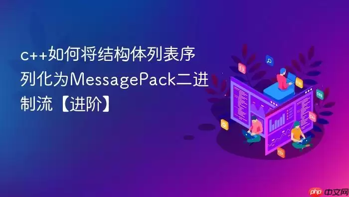 c++如何将结构体列表序列化为MessagePack二进制流【进阶】