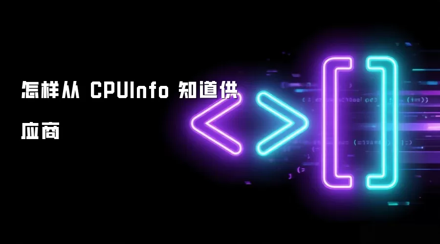 怎样从 CPUInfo 知道供应商
