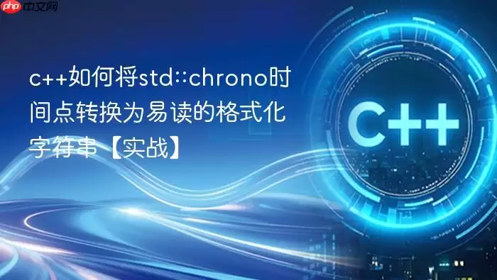 c++如何将std::chrono时间点转换为易读的格式化字符串【实战】