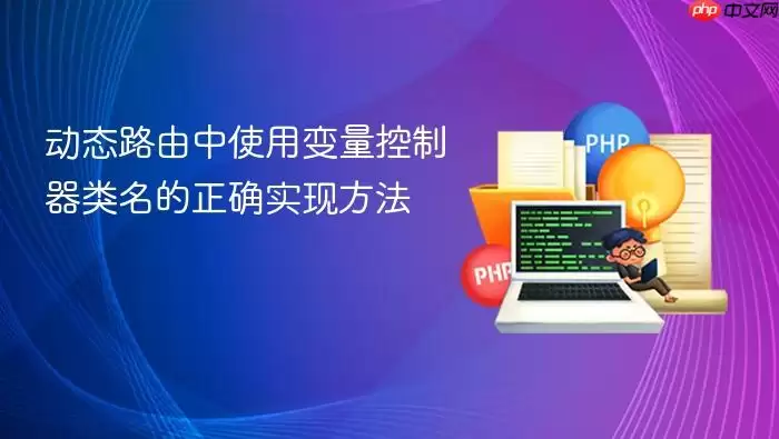 动态路由中使用变量控制器类名的正确实现方法