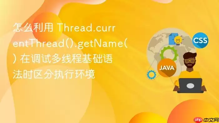 怎么利用 Thread.currentThread().getName() 在调试多线程基础语法时区分执行环境