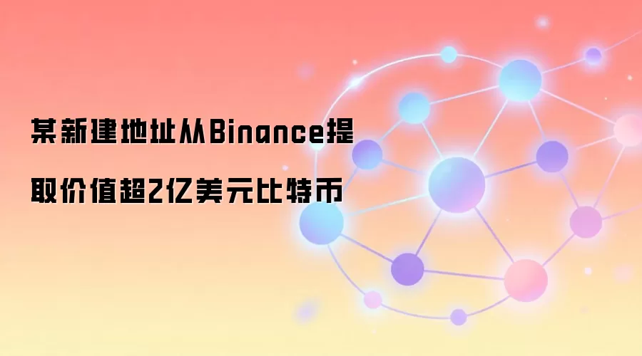 某新建地址从Binance提取价值超2亿美元比特币