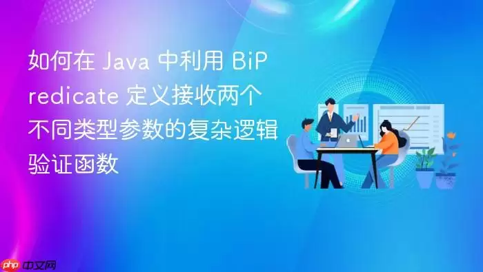 如何在 Ja va 中利用 BiPredicate 定义接收两个不同类型参数的复杂逻辑验证函数
