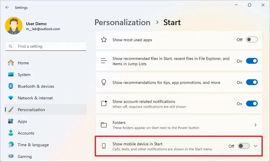 Win11 学院：如何在 Windows 11 开始菜单中启用侧栏概览 iPhone 等手机信息