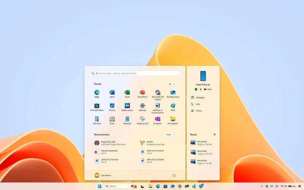 Win11 学院：如何在 Windows 11 开始菜单中启用侧栏概览 iPhone 等手机信息
