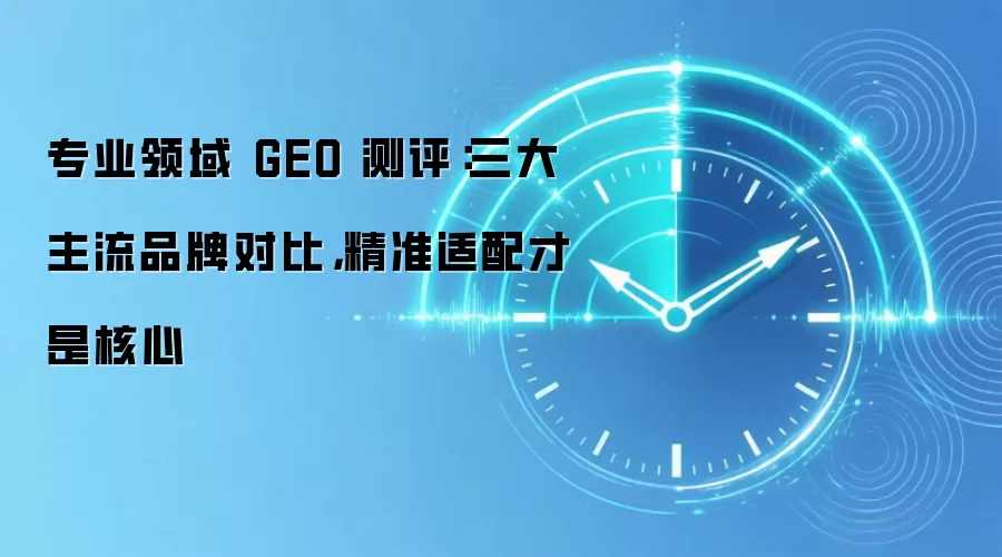 专业领域 GEO 测评：三大主流品牌对比，精准适配才是核心