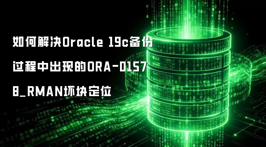 如何解决Oracle 19c备份过程中间出现的ORA-01578_RMAN坏块定位