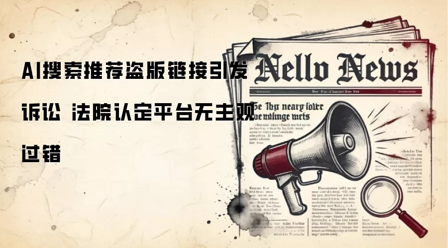 AI搜索推荐盗版链接引发诉讼 法院认定平台无主观过错