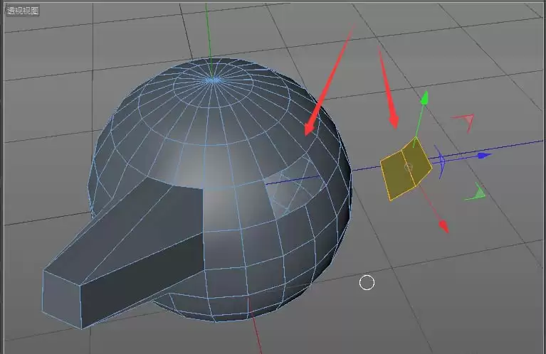 C4D怎么使用断开连接抠出模型中的一个面