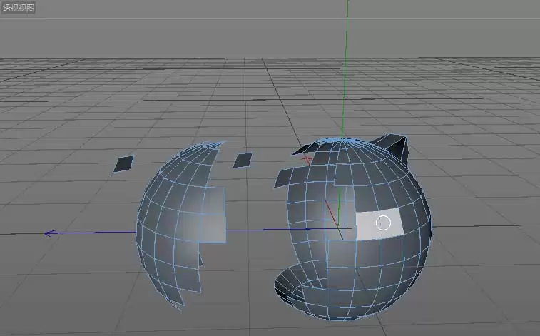 C4D怎么使用断开连接抠出模型中的一个面