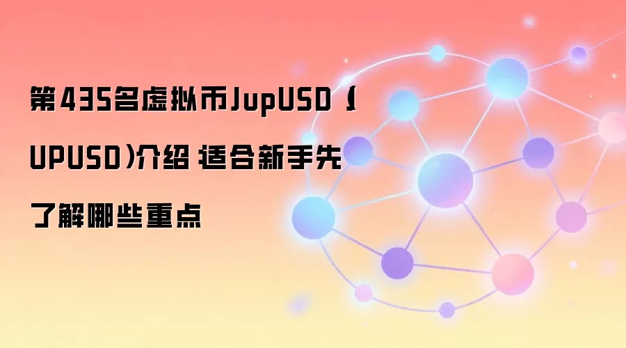 第435名虚拟币JupUSD（JUPUSD）介绍：适合新手先了解哪些重点