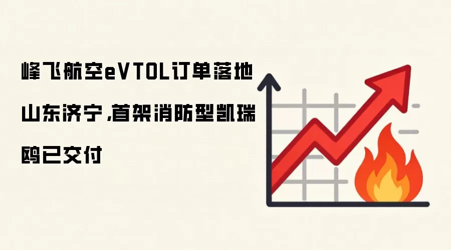 峰飞航空eVTOL订单落地山东济宁，首架消防型凯瑞鸥已交付