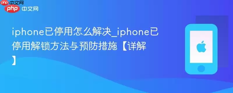 iphone已停用怎么解决_iphone已停用解锁方法与预防措施【详解】