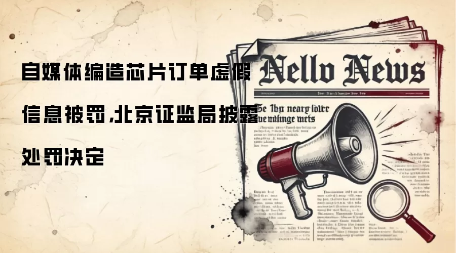 自媒体编造芯片订单虚假信息被罚，北京证监局披露处罚决定