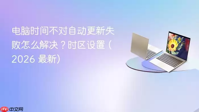 电脑时间不对自动更新失败怎么解决？时区设置 (2026 最新)
