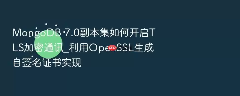 MongoDB 7.0副本集如何开启TLS加密通讯_利用OpenSSL生成自签名证书实现